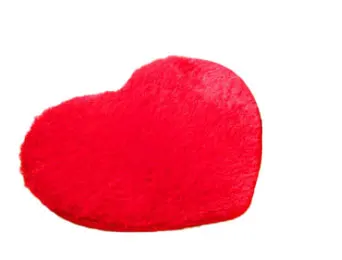 Нескользящий дверной коврик однотонный ковер в форме сердца для кухни гостиной