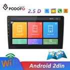 Автомобильное радио Podofo Android 2din, 10-дюймовый 2,5D GPS, мультимедийный Авторадио с Bluetooth, Wi-Fi, Mirrorlink, FM-радио, приемник