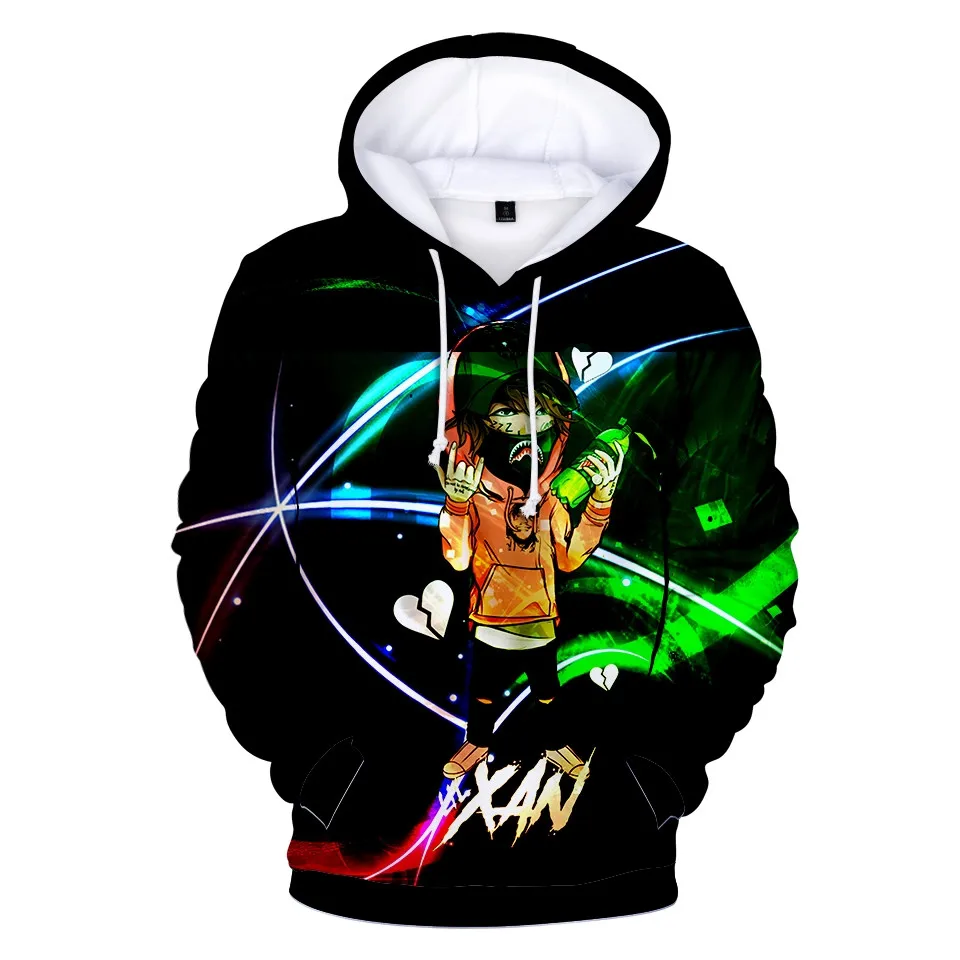 Новинка 2020 3D толстовки Kawaii Lil Xan xанархия Мужская/Женская толстовка с длинным