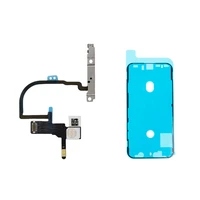 power flex cable on off button for iphone x xr xs max switch volume control with metal bracket waterproof sticker repair parts
