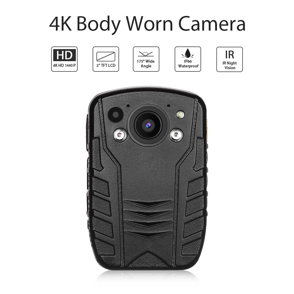 Нательная полицейская камера BOBLOV HD 1440P видеокамера безопасности записывающее