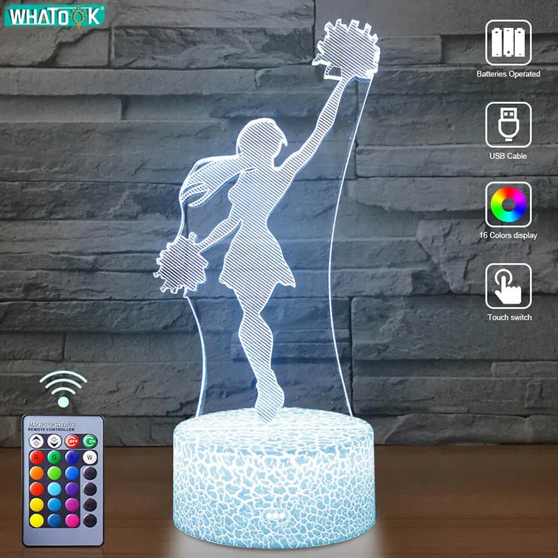 Светодиодный 3d ночник спортивная серия дистанционный детский стол настольная