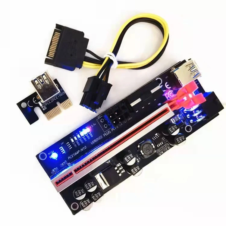 

12 шт., Райзер VER010S PLUS USB 3,0 PCI-E 010s Plus Express 1X 4x 8x 16x