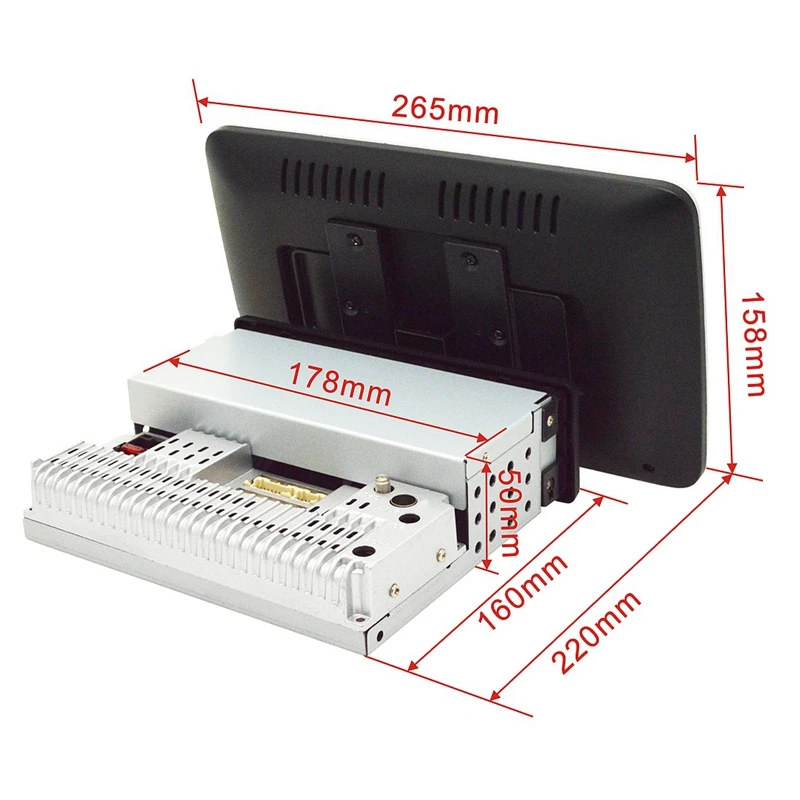 1DIN Регулируемый 10 1 дюймов автомобильный стерео радио Android 8 сенсорный экран