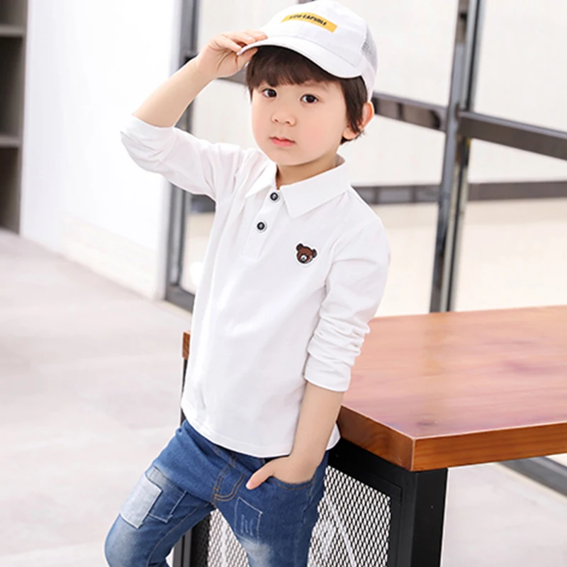 Polo Shirt Boys 2019 Summer Autumn Children's Clothing Toddler 100% Cotton Tops Tee Baby Boy Kids Bobo Bebe shirt 2-7Y |