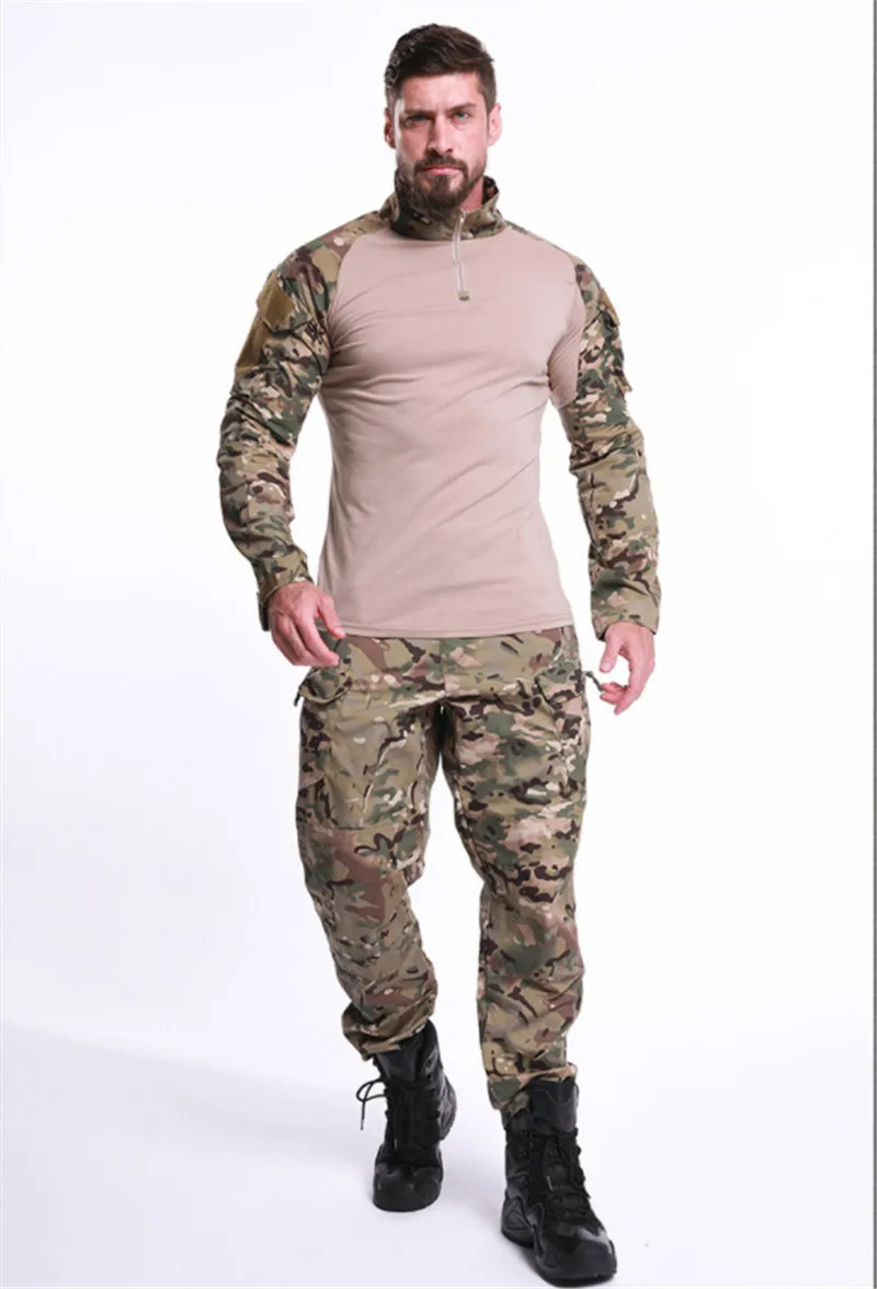 

Мужские фитнес спортивные камуфляжные футболки Повседневная футболка с длинными рукавами для девочек плотные брюки быстросохнущая фитнес...