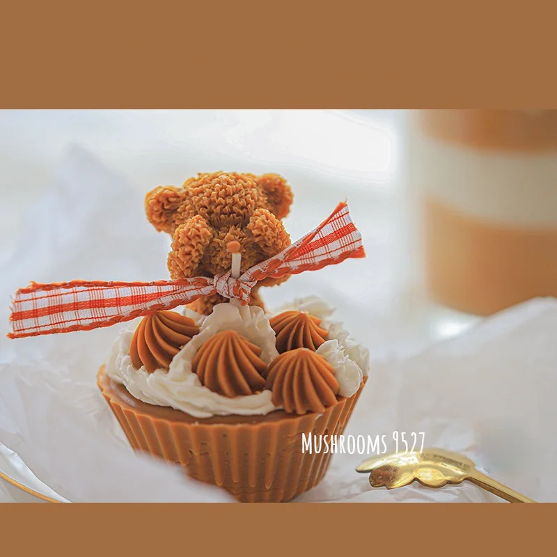 

Original Lovely Bear Cake, Aromatherapy Candle, Christmas New Year Birthday Present, Bedroom Home Decoration