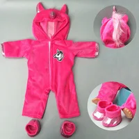 Кукольное пальто для 43 см куклы мультяшный синий Кот Толстовка Комплект 18