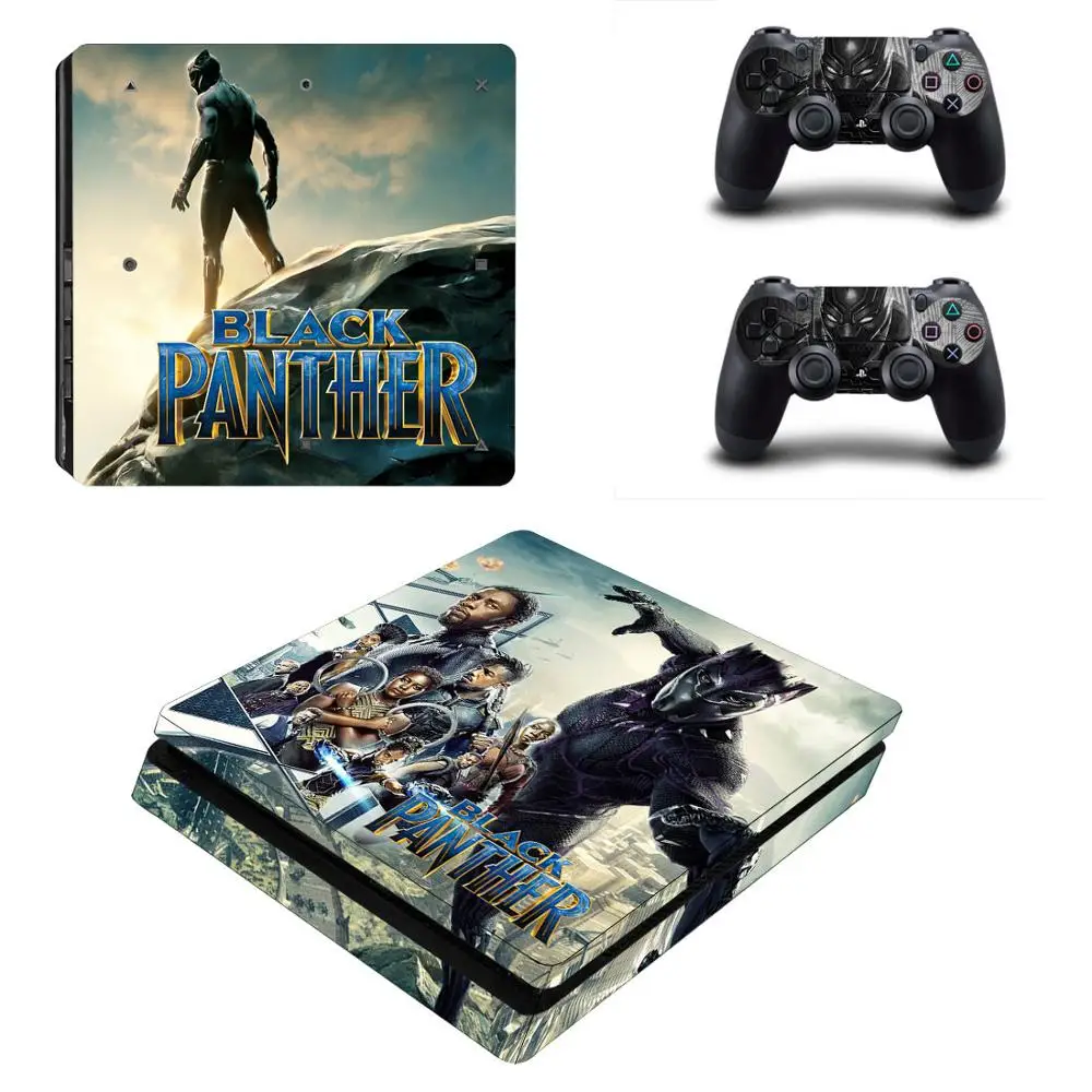 Черная пантера PS4 тонкие наклейки Play station 4 виниловые на кожу Pegatinas для playstation