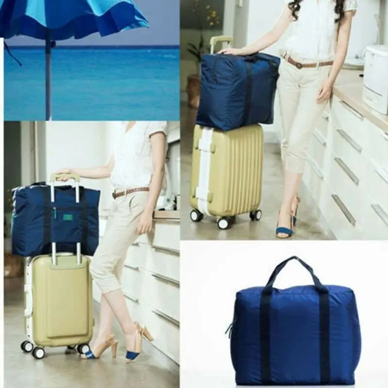 Однотонные нейлоновые водонепроницаемые дорожные сумки складная дорожная сумка