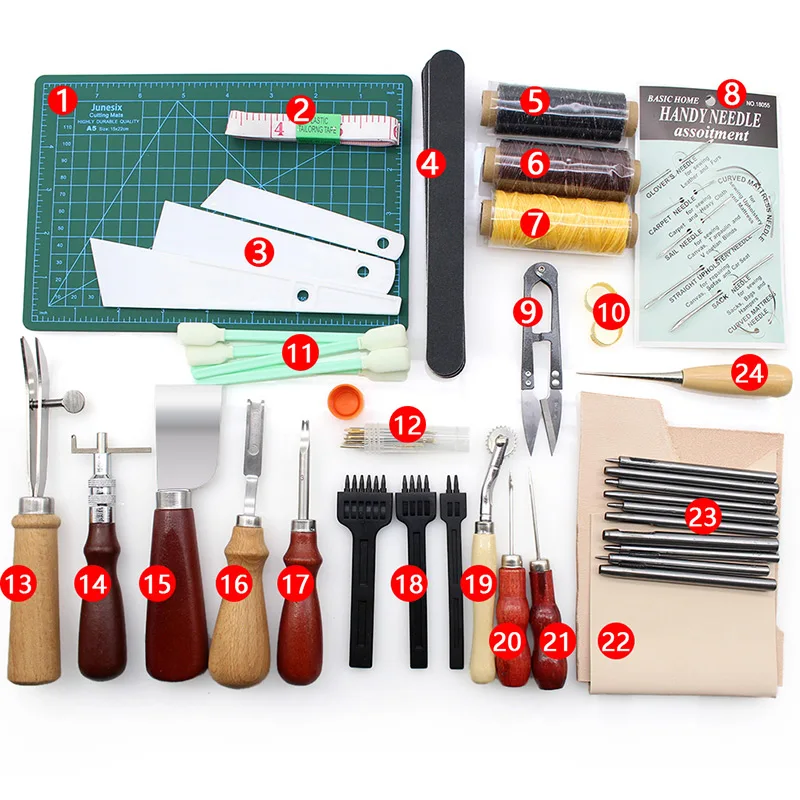 Кожаные рабочие инструменты ремесло резки мат Вощеная трэд Нидл обрезки машина