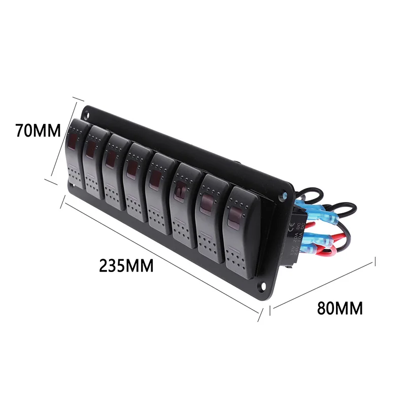 8 банды выключатель Панель Водонепроницаемый для морской катер караван RV