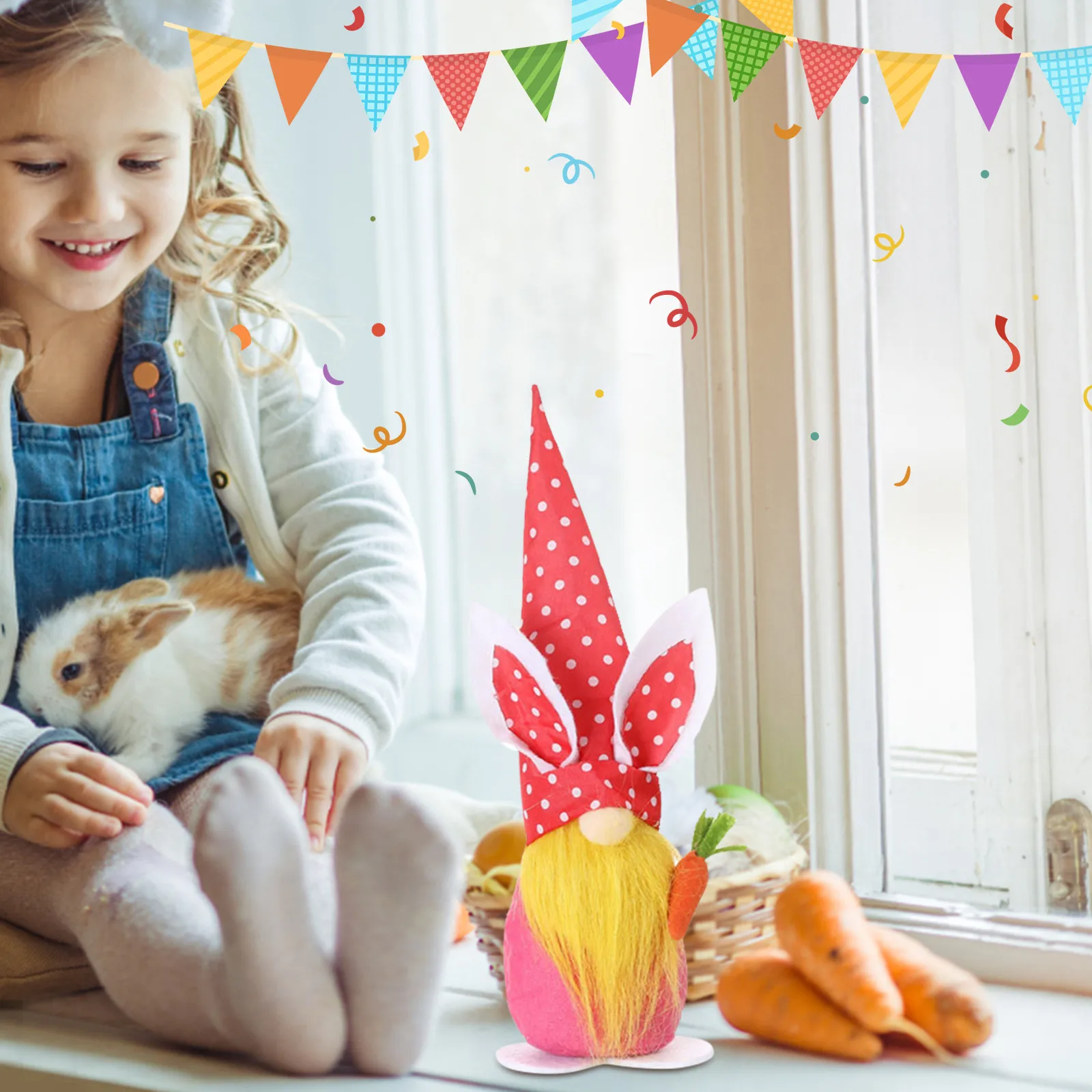 Пасхальный кролик украшение гнома Пасхальная безлицевая кукла пасхальные