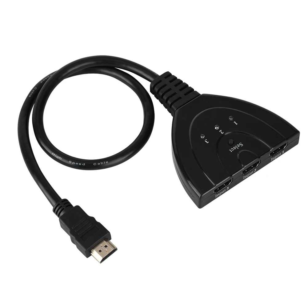 

Сплит-коммутатор для видеопереключателя 1080P HDMI-совместимый 3-в-1 сплит-сигнал адаптер преобразователь кабель