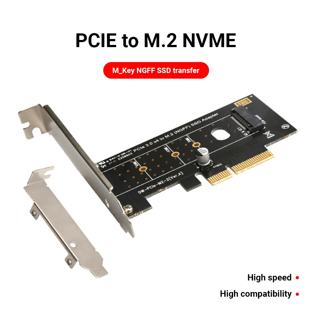 

PCIE X4 Expansion Card PCI Express 3.0 X4 to NVME M.2 M KEY NGFF SSD Riser Card Supports 2230 2242 2260 2280 SSD