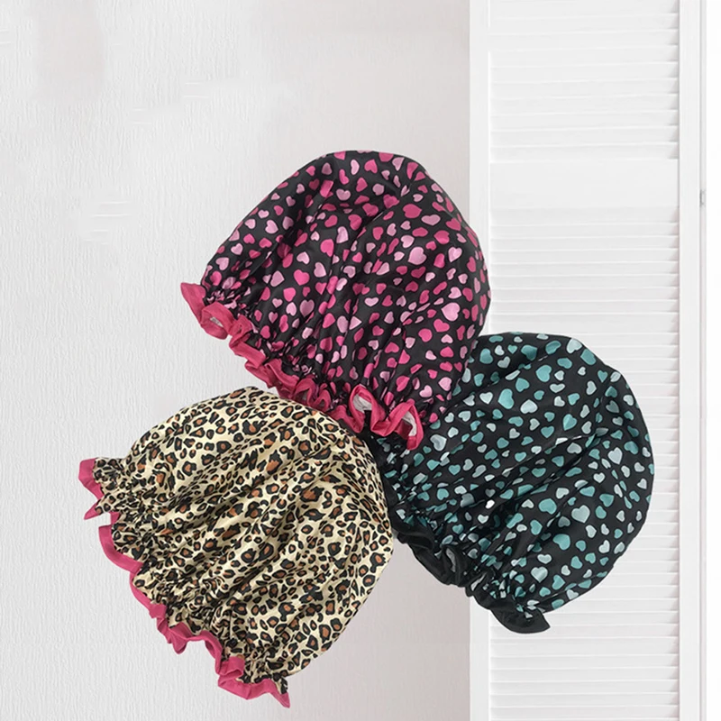 

Waterproof Shower Cap Thicken Bath Hat Bathing Cap For Women Spa High-quality Bathing Accessory Hair Salon Bathroom Product