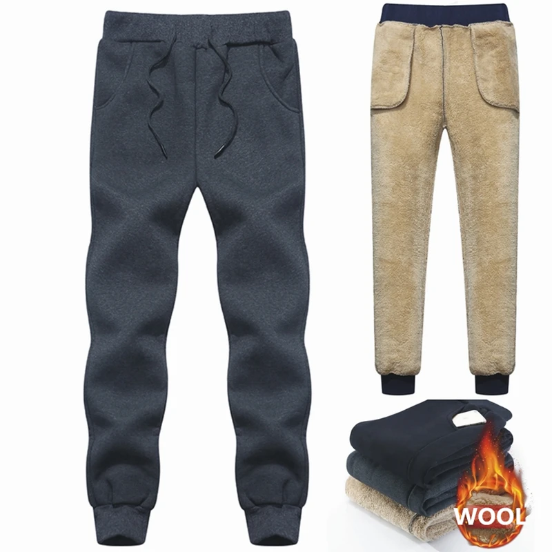 Cashmere Men Pants Winter Warm Jogging 5XL 6XL 7XL 8XL plus Size Trousers Fashion Casual Thicken Sweatpants Male Brand | Мужская одежда