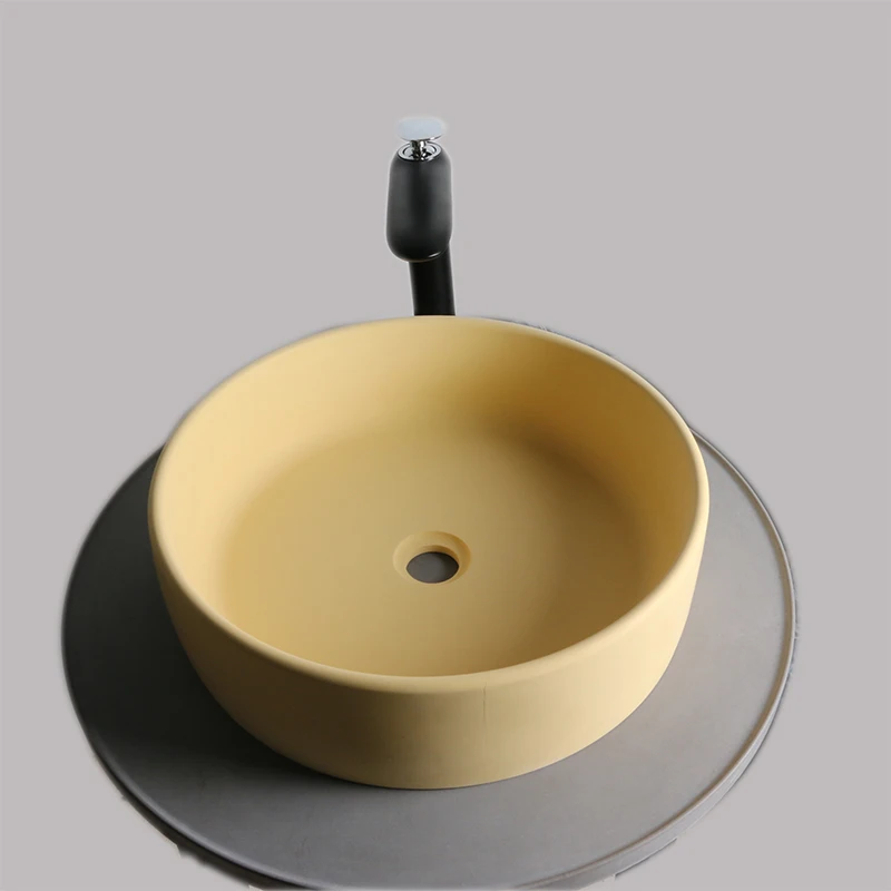 Скандинавский круглый цементный раковина мойка для дома ванная комната