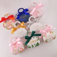 new baby shower baptism candy box unicorn party favor boxes with flower thank you wedding gift boxes for guests souvenirs 50pcs