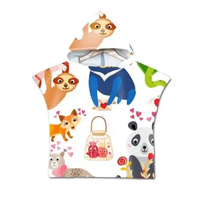 Новинка 2020 Прямая поставка детское полотенце с капюшоном и принтом мультяшных