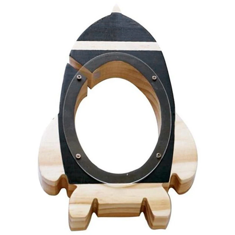 Скандинавский детский деревянный ящик для денег в виде ракеты деревянные банки