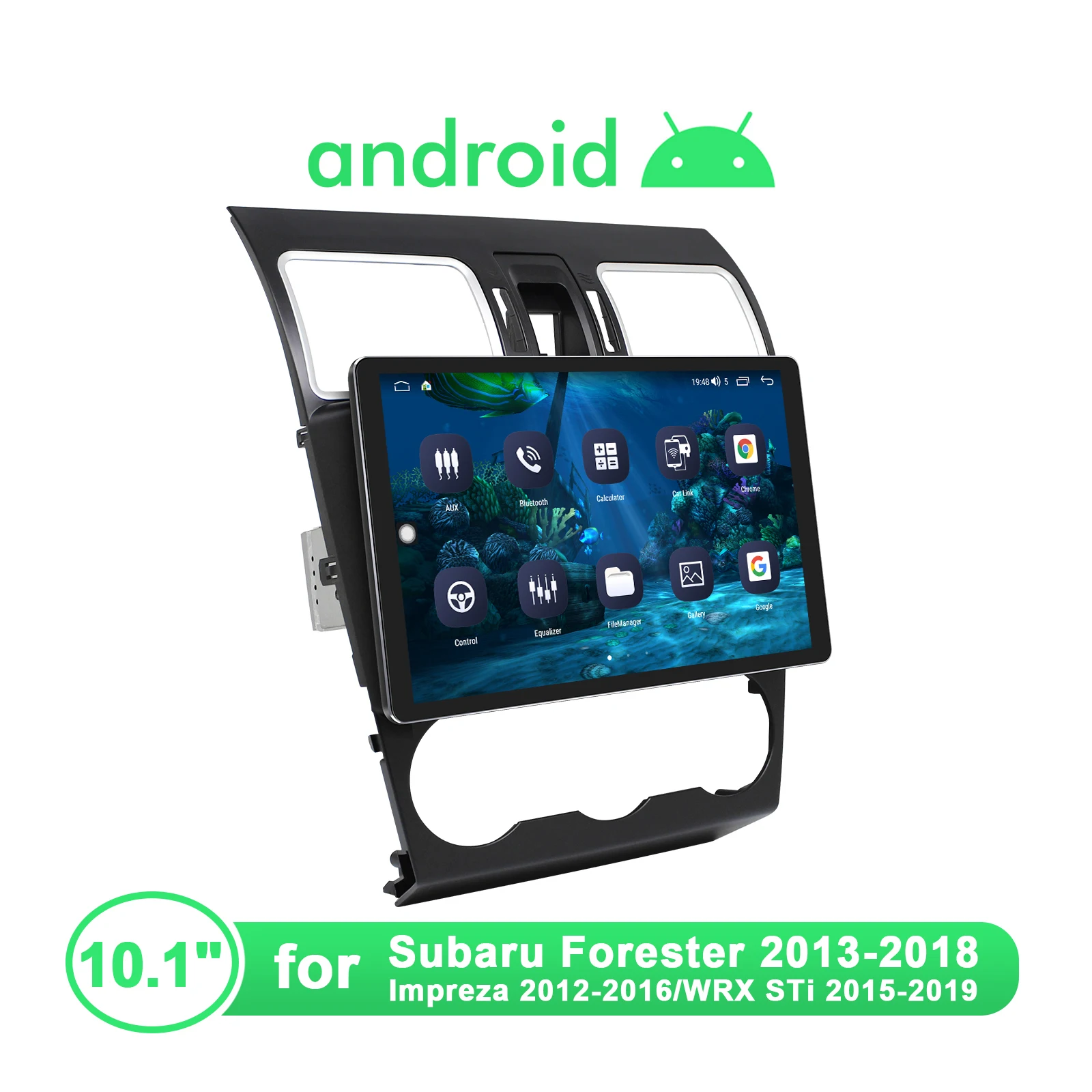

Android Car Radio Stereo For Subaru Forester Impreza WRX STi 2013-2018 With 10.1"Hanging Display Silver Air Conditioning Outlet