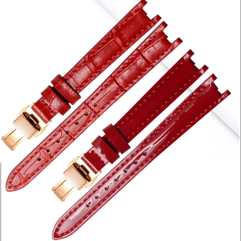 cow genuine Leather watchband for Tissot 1853 T094210 women's watch straps bracelet 12mm with stainless stee butterfly clasp