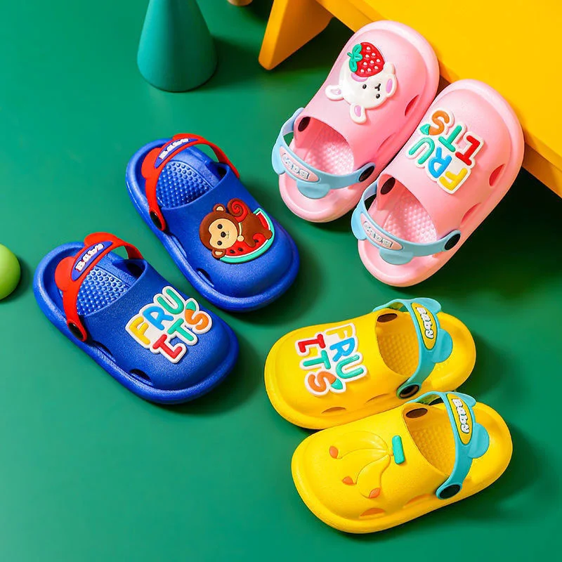 

Cartoon Children's Sandals Men and Women Infants and Toddlers Non-slip Soft Bottom Indoor Baby Kids Sandals and Slippers Summer