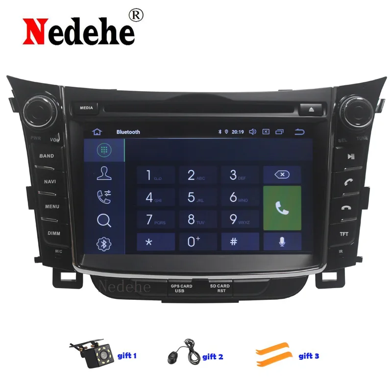 Автомобильный DVD плеер 2 DIN Android 9 8 ядер 4 Гб + 64 ГБ GPS для Hyundai I30 2011 2016 мультимедийный