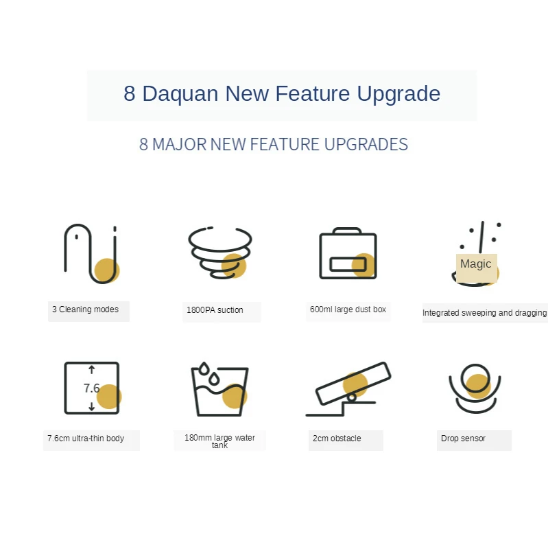 Робот-пылесос с резервуар для воды Автоматическая перезарядка влажной уборки