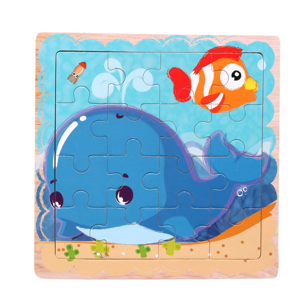 Детские деревянные пазлы с различными узорами ранние головоломки Обучающие