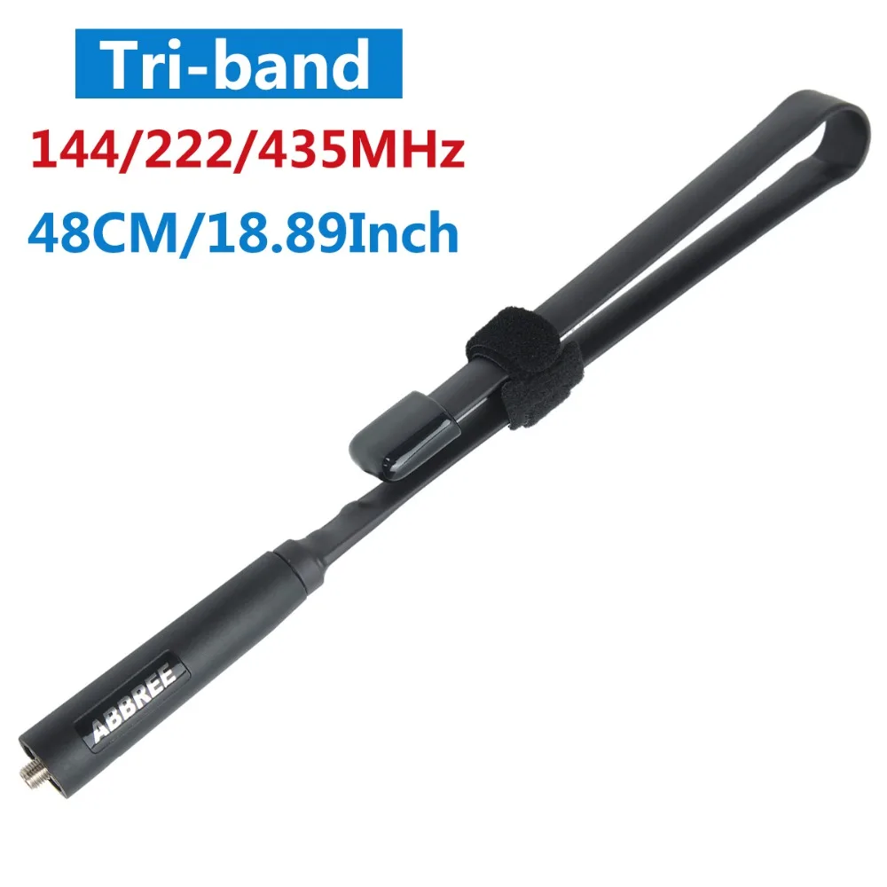 ABBREE Tri-band 144/222/435 МГц складной углеродистая сталь, тактический антенна для Baofeng BF-R3 UV-82T UV-5RX3 UV-82X3 иди и болтай Walkie Talkie радио