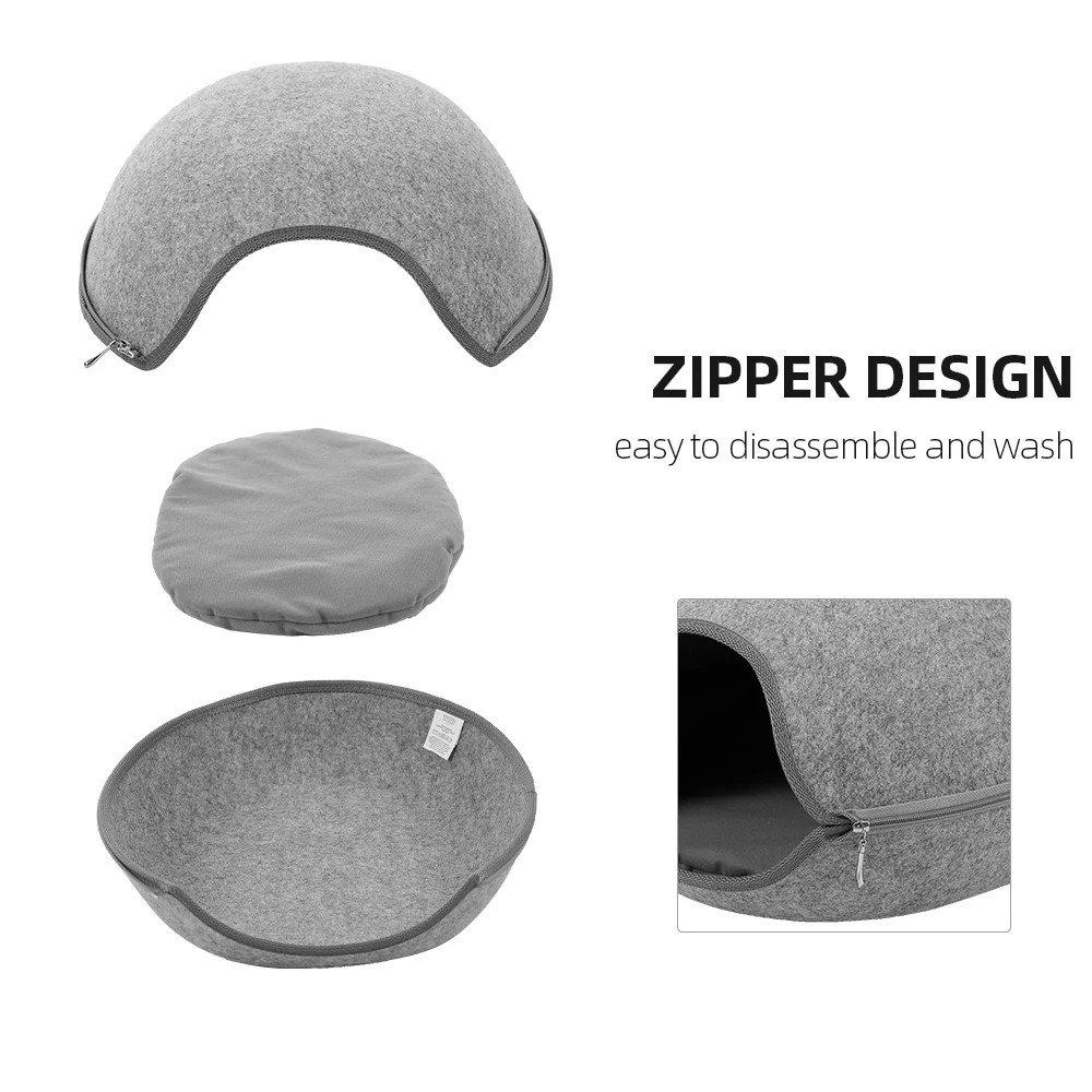 Натурального войлока ПЭТ пещера для собаки кошки серый/синий/розовый домашних