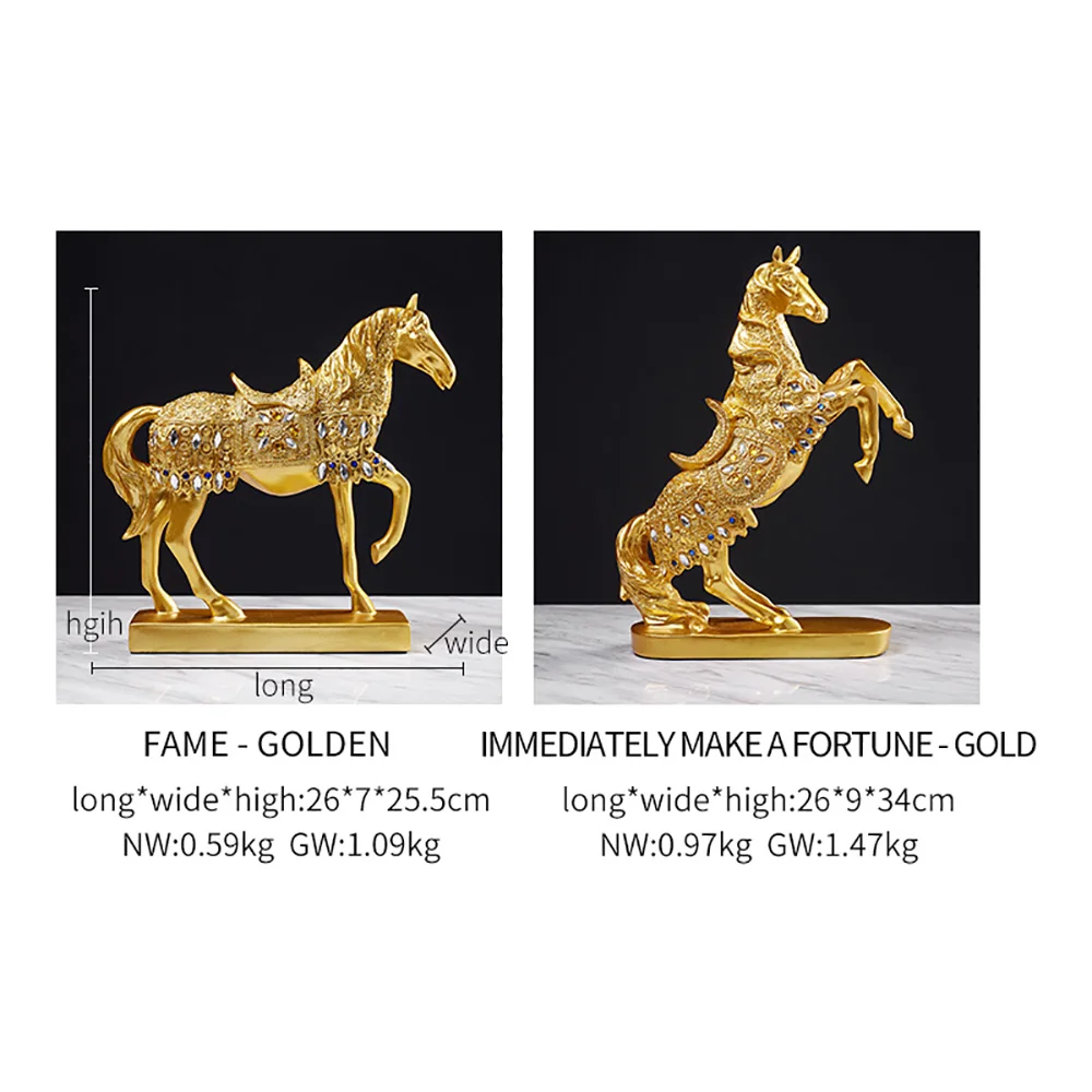 

Horse Statue Art Decoration Home Decor Animal Figurines Decorative Sculpture Desk Accessories Accessories for Living Room Gift