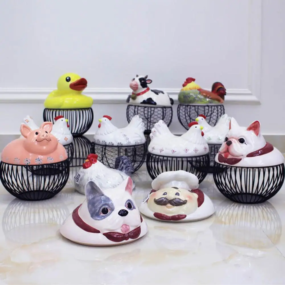 Керамическая яичная подставка куриная сетка корзина для яиц фруктов Коллекция