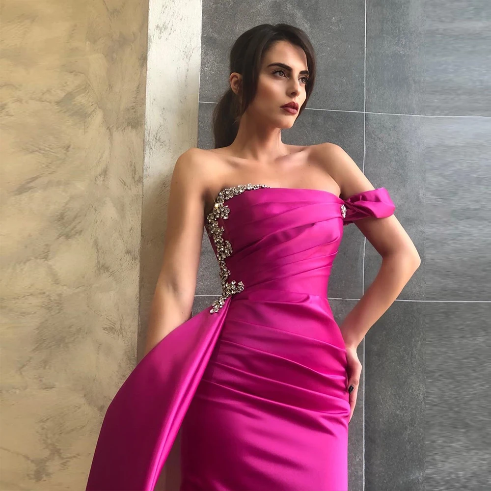 Bbonlinedress вечерние платья русалки 2020 Длинные без бретелек с кристаллами и бисером