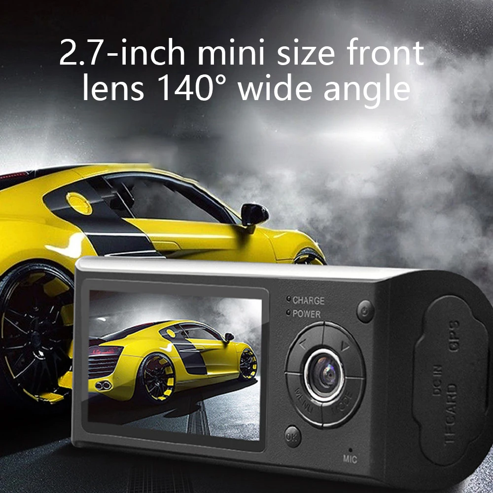 2 7 дюймовая Автомобильная камера Full HD рекордер CarLog GPS трек Передняя Задняя