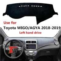 taijs factory classic fashion polyester fibre car dashboard cover for toyota wigoagya 2018 2019 left hand drive