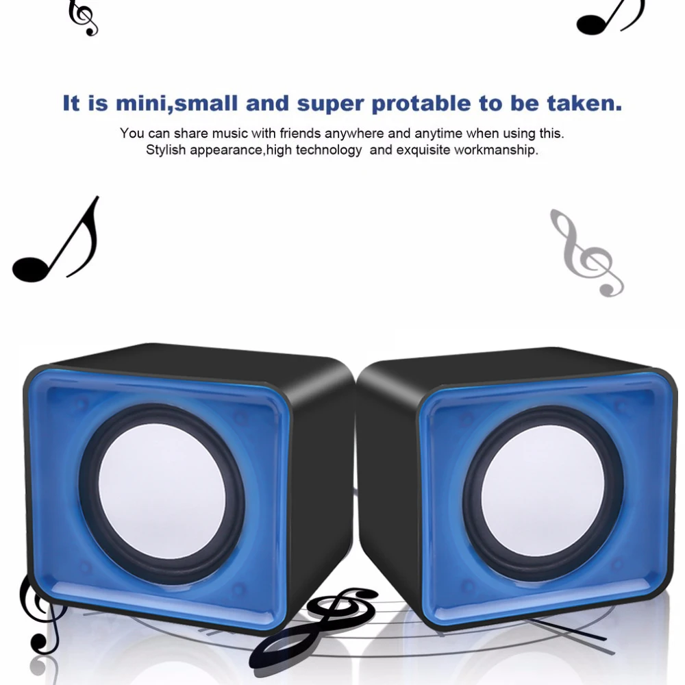 kebidu Mini Music Stereo USB 2.0 Speakers for computer Desktop PC Laptop Notebook Home Theater Party Loudspeaker Portable | Электроника
