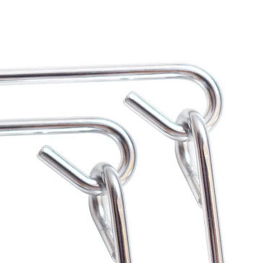 

6 Layer Foldable Tie Rack Closet Organizer Hanger Trouser Wardrobe With Clips Steel Skirt Space Saving Pants Non-Slip