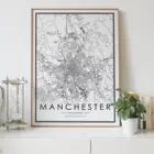 Картина канавас Манчестер Нью-Хэмпшир нh Карта города США нордическая Гостиная Декор холст плакат Современный домашний декор настенная Художественная печать