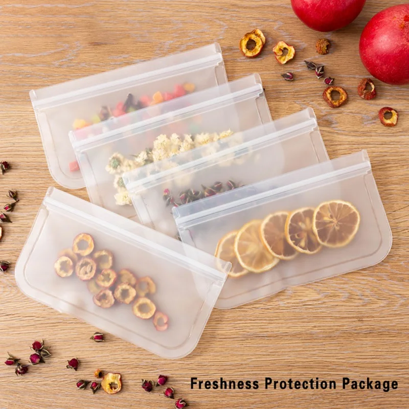 

Saran Wrap Plastic Bags PEVA Food Grade Freezer Ziplock Storage Food Bag Snack Bags Kitchen Accessories