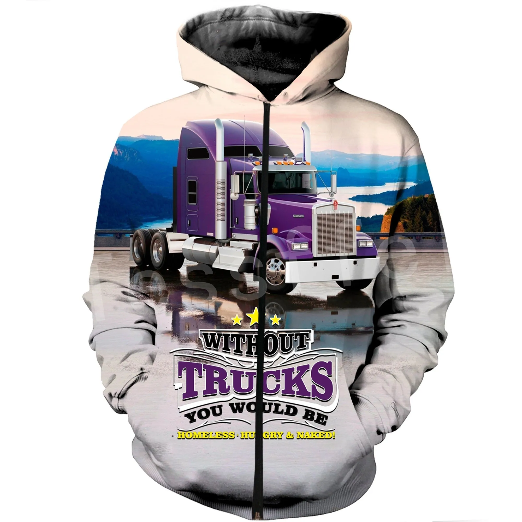 

Tessffel I AM Trucker Driver Truck Worker Tracksuit Pullover NewFashion Sweatshirt Crewneck 3DPrint Casual Hoodies Men/Women A10