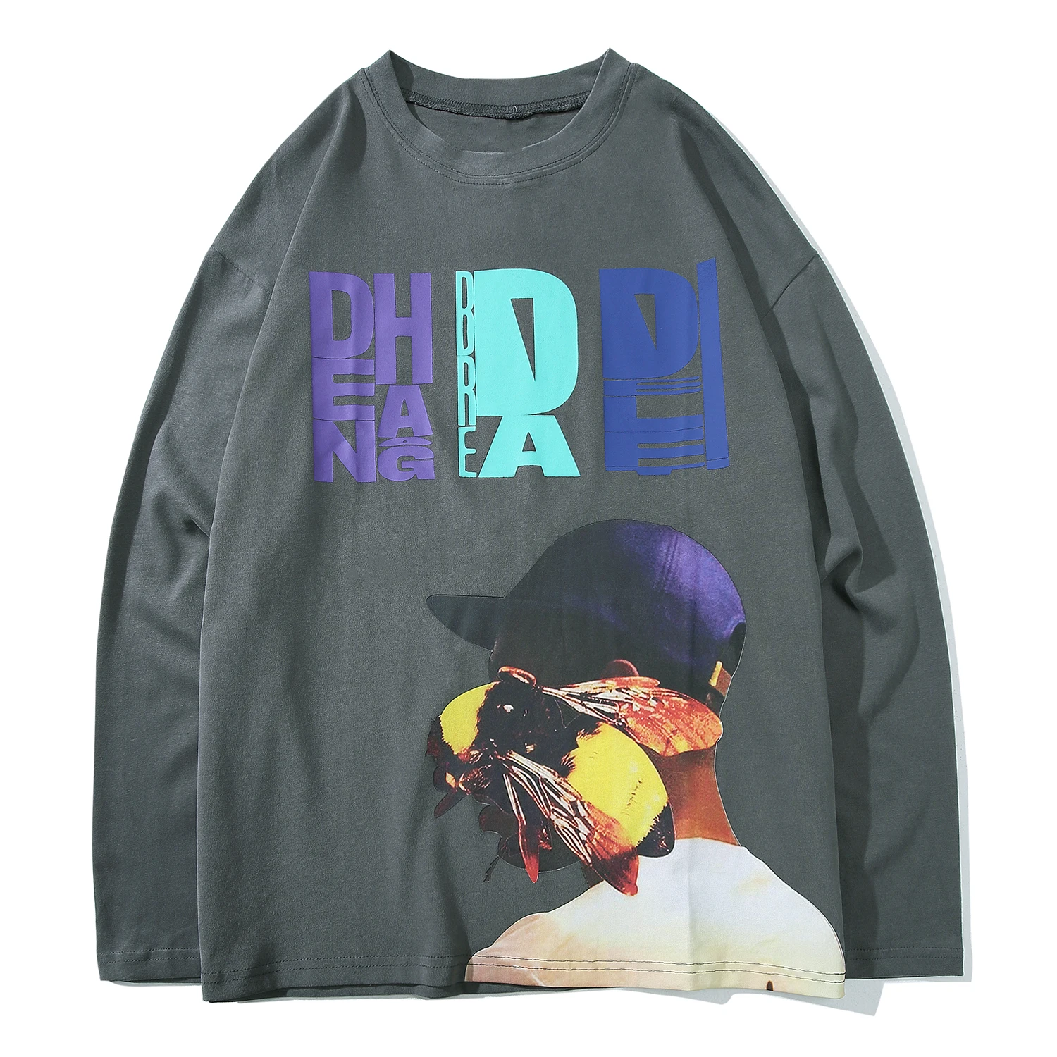 Aelfric Eden Bumblebee Boy Printed T Shirt Men Harajuku Fashion Male Tops Hip Hop Casual Streetwear Oversize Long Sleeve Outwear | Мужская