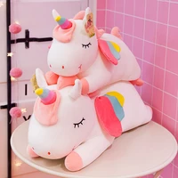 creative large lying unicorn doll comfortable pillow childrens gift kawaii decompression for child birthday plush toys