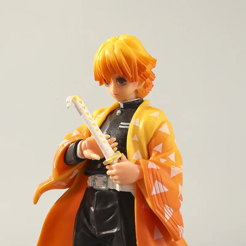 

Kawaii Anime 15cm Demon Slayer Kamado Tanjirou Zenitsu Action Figure Character Model Doll Decoration Figurines Toys