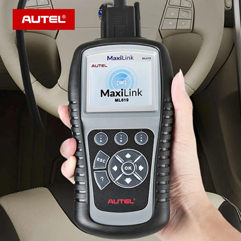 Autel MaxiLink ML619 ABS/SRS+ CAN OBDII диагностический инструмент очищает коды и сбрасывает мониторы