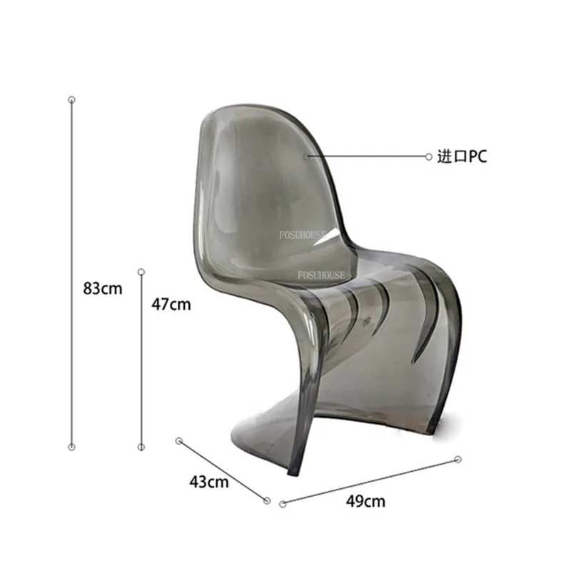

Transparent Dining Chair for Kitchen Design Crystal Dining Chairs Modern Minimalist Luxury Acrylic Meeting Chair Home Furniture
