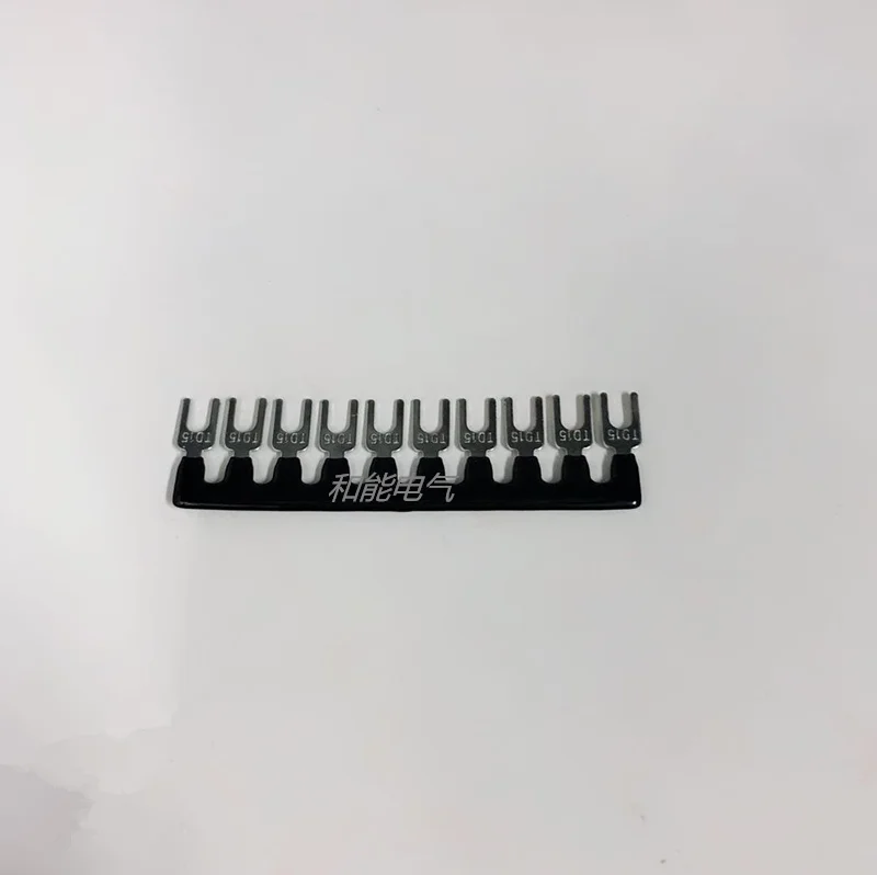 10 digits black 1 шт. TD1510 короткий Перемычка короткий зажим 10 цифр 15A Клеммная полоса красный черный - Цвет: 10 digits black
