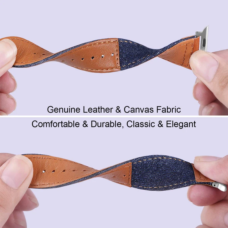 

Fabric&Genuine Leather strap for apple watch band 44mm 40mm 42mm 38mm iwatch apple watch bracelet 5/4/3/2/1 Accessories